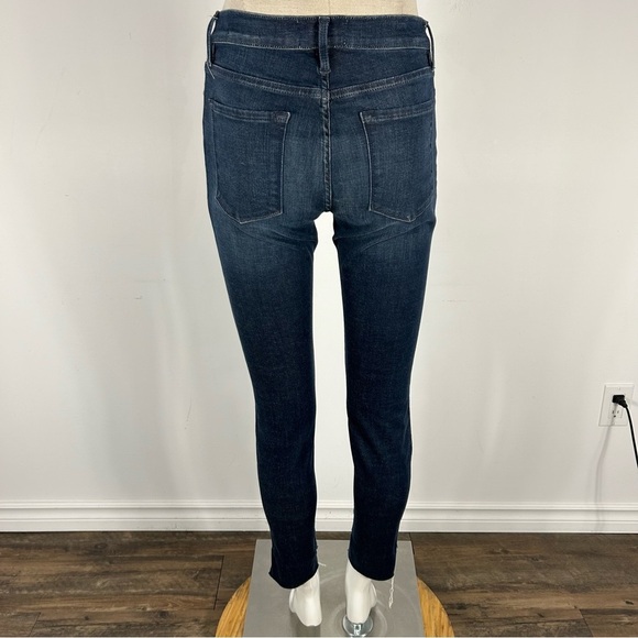 💕 Frame Le Skinny de Jeanne Women's Dark Blue Jeans 29x29 - Picture 3 of 11